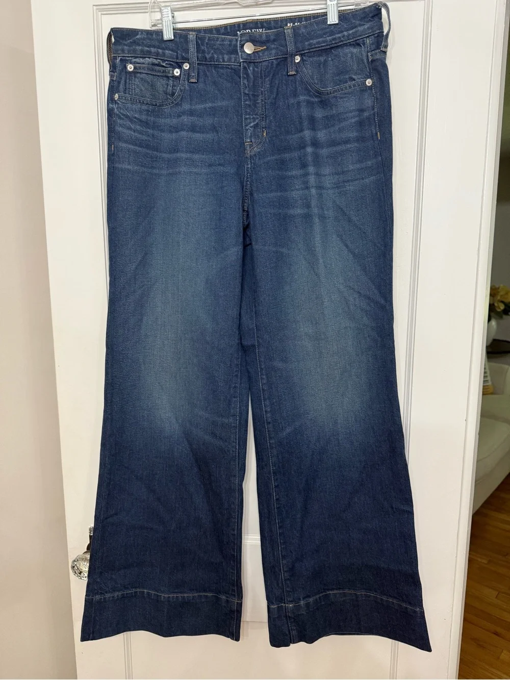 J.Crew '96 Low Rise Denim Trousers Dark Wash Wide Leg Jeans - Size 29